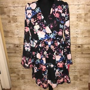 Black floral dress